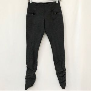 LULULEMON PANTS RUCHED LEGS DARK GREY 6